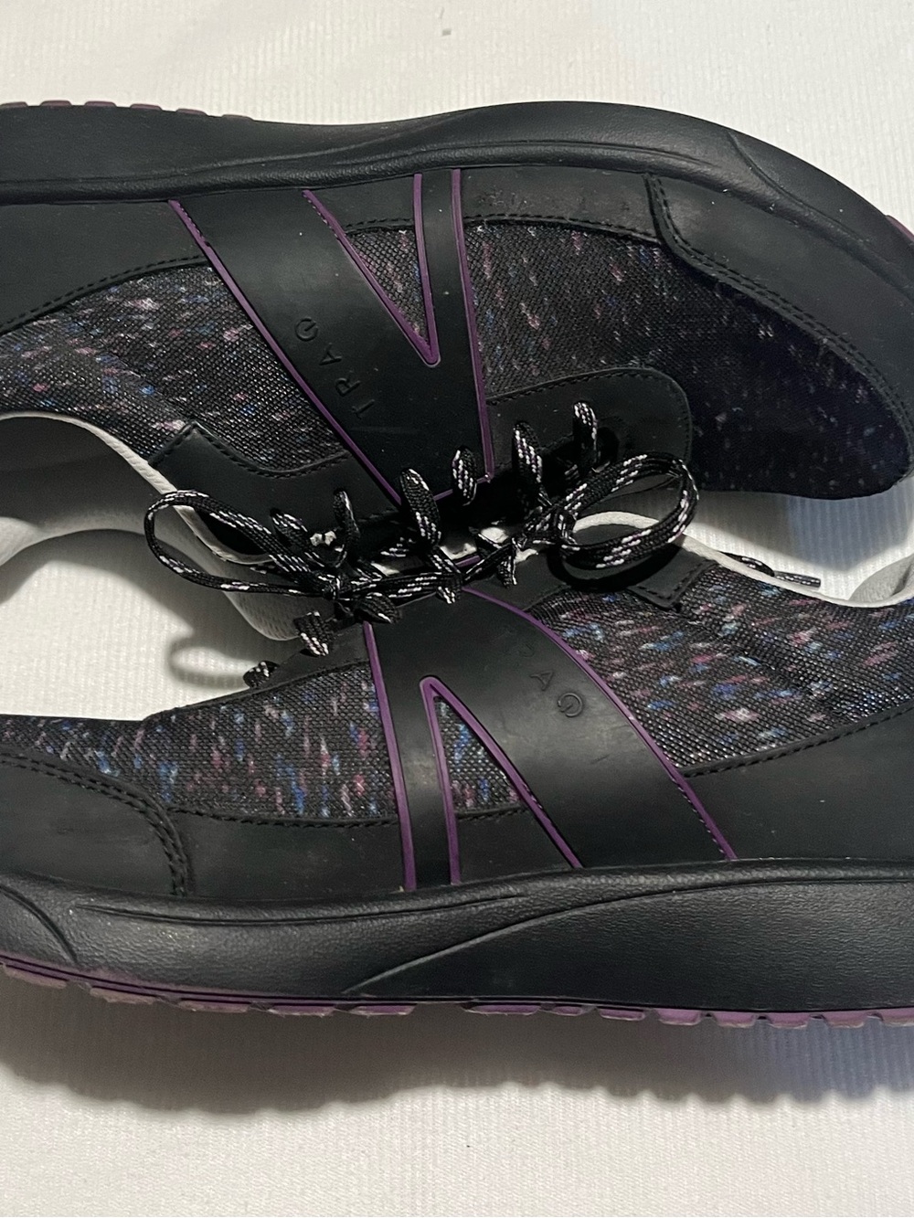 Alegria TRAQ Qarma 2 Women's Black Sneakers w/Purple Accents Size 10 (42)